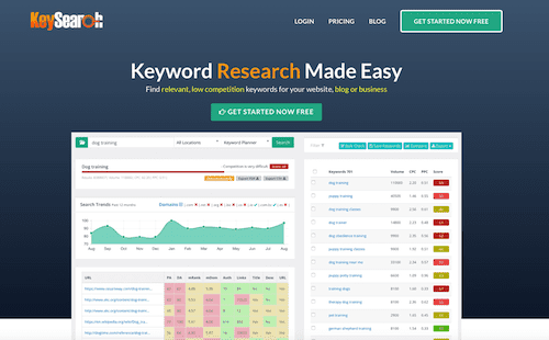 Keysearch keyword research made easy homepage