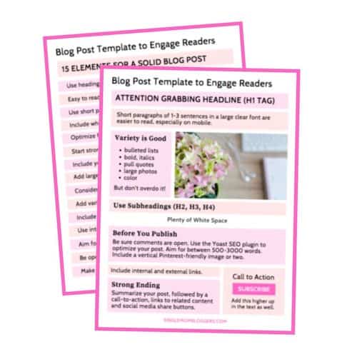 Free Blog Post Template to make readers and search engines happy with blog posts that shine