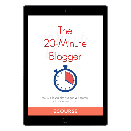 The 20 Minute Blogger ecourse included in GBTK21