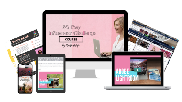 30 Day Influencer Challenge Course for bloggers by Marta Ostoja